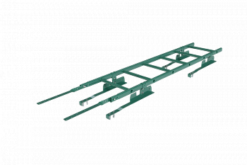 лестница кровельная roofsystems prestige 400 натур для натуральной черепицы, ral 6005 зеленый мох (1,2 м)