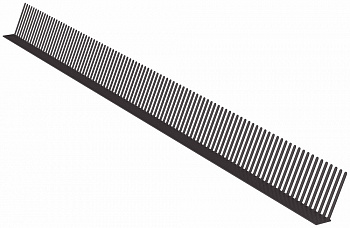 карнизный аэроэлемент свеса eurovent comb 60х1000 мм, коричневый