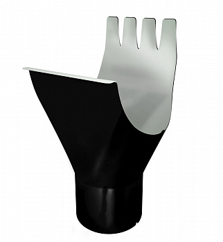 воронка желоба grand line pe d125/90 мм, ral 9005 черный