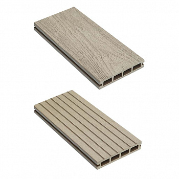 террасная доска дпк (пустотелая) cm decking bark ясень, 140х25х3000 мм