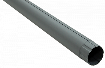 труба водосточная grand line pu matt d90 мм, ral 7024 темно-серый матовый (3 м)