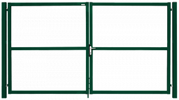 ворота распашные grand line colority zinc lock с полимерным покрытием 1,8х4,0 м, ral 6005