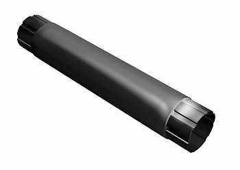 труба водосточная grand line pu d90 мм, ral 9005 черный (1 м)