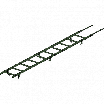 лестница кровельная roofsystems prestige 400 универсальная, ral 6020 зеленый хром (3 м)