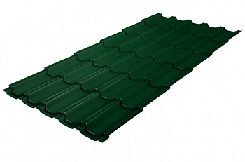 металлочерепица kvinta plus drap tx 0,45 мм полиэстер матовый текстурированный (pе), ral 6005 зеленый мох