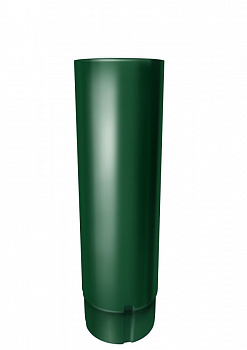 труба водосточная grand line pu d90 мм, ral 6005 зеленый (3 м)