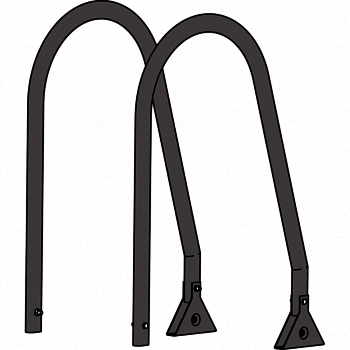 поручень дуговой roofsystems elite, ral 8019 темно-коричневый
