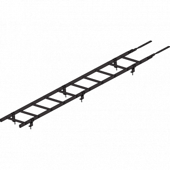 лестница кровельная roofsystems prestige 400 универсальная, ral 8019 темно-коричневый (3 м)