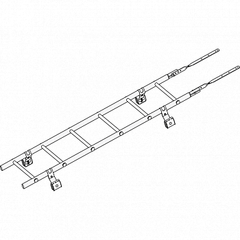 лестница кровельная roofsystems prestige 400 фальц для фальцевой кровли, ral 9010 белый (1,2 м)