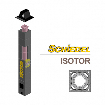 комплект дымохода schiedel isotor одноходовой с верхним комплектом, диаметр 16 см, 8 м