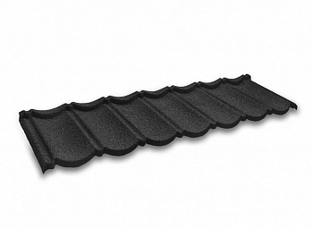 композитная черепица cm roof bond black черный, 420х1340 мм