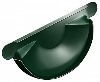 заглушка желоба grand line pu d125 мм, ral 6005 зеленый