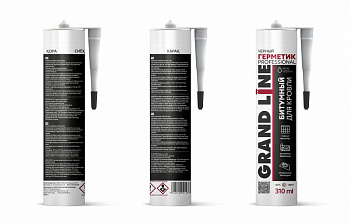 герметик кровельный битумный grand line professional черный 310 мл