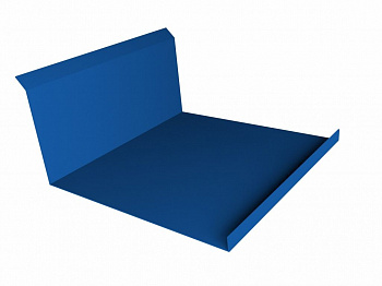 планка примыкания нижняя 122x260 мм grand line 0,45 мм полиэстер (pе), ral 5005 сигнально-синий, 2000 мм