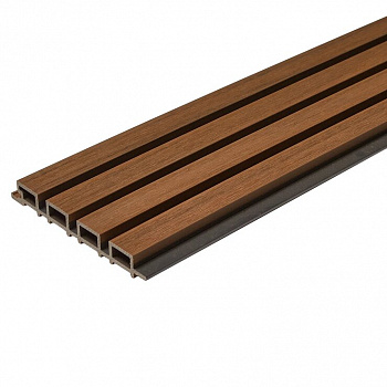 фасадная стеновая панель дпк cm wall dual teak (тик), 26x219x3000 мм