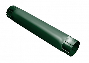 труба водосточная grand line pu d90 мм, ral 6005 зеленый (1 м)