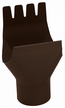 воронка желоба grand line pu matt d125/90 мм, ral 8017 коричневый матовый