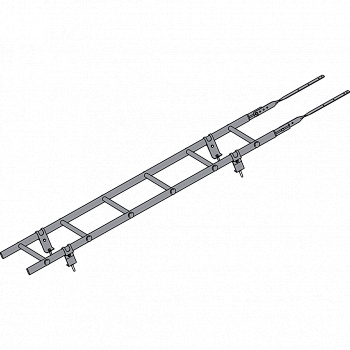 Лестница кровельная roofsystems prestige 400 универсальная, ral 7004 серый (1,2 м)