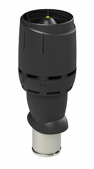 вентиляционный выход vilpe 160p/из/500 мм flow, rr 33 черный
