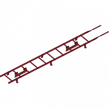 лестница кровельная roofsystems prestige 400 next фальц для фальцевой кровли, ral 3011 коричнево-красный (3 м)