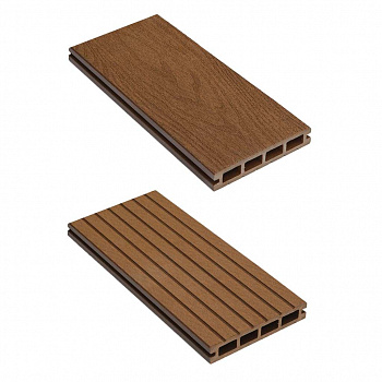террасная доска дпк (пустотелая) cm decking bark тик, 140х25х3000 мм