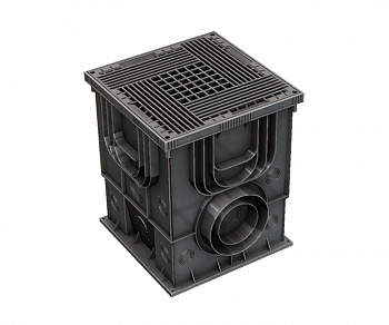 дождеприемник пластиковый aquastok master 350х350х420 (в сборе с решеткой)