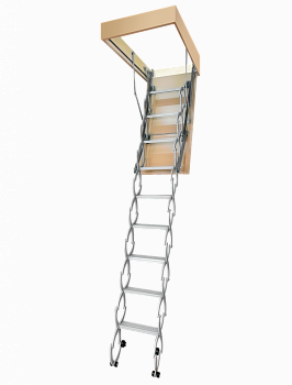 чердачная лестница fakro loftstep lst lite, высота 280 см, размер проема 60x80