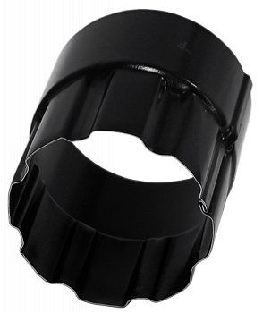 соединитель трубы grand line pu matt d90 мм, ral 9005 черный матовый