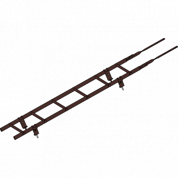 лестница кровельная roofsystems prestige 400 универсальная, ral 8017 коричневый (1,2 м)